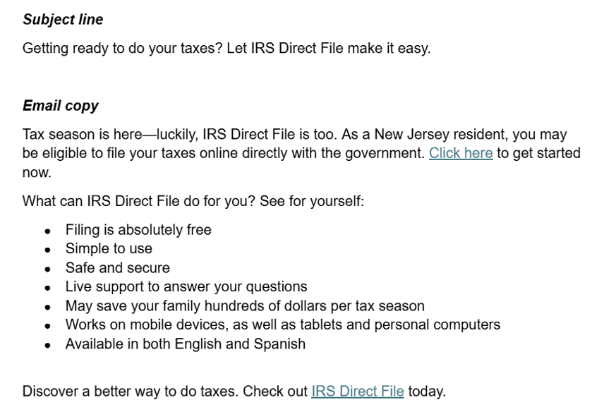 An easy way to file your taxes.