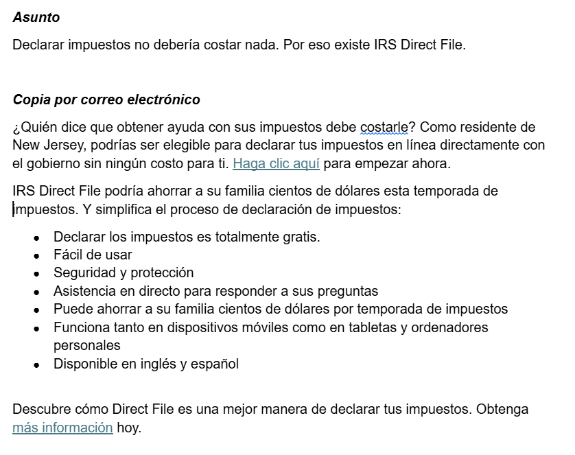 Presenta tus impuestos gratis.