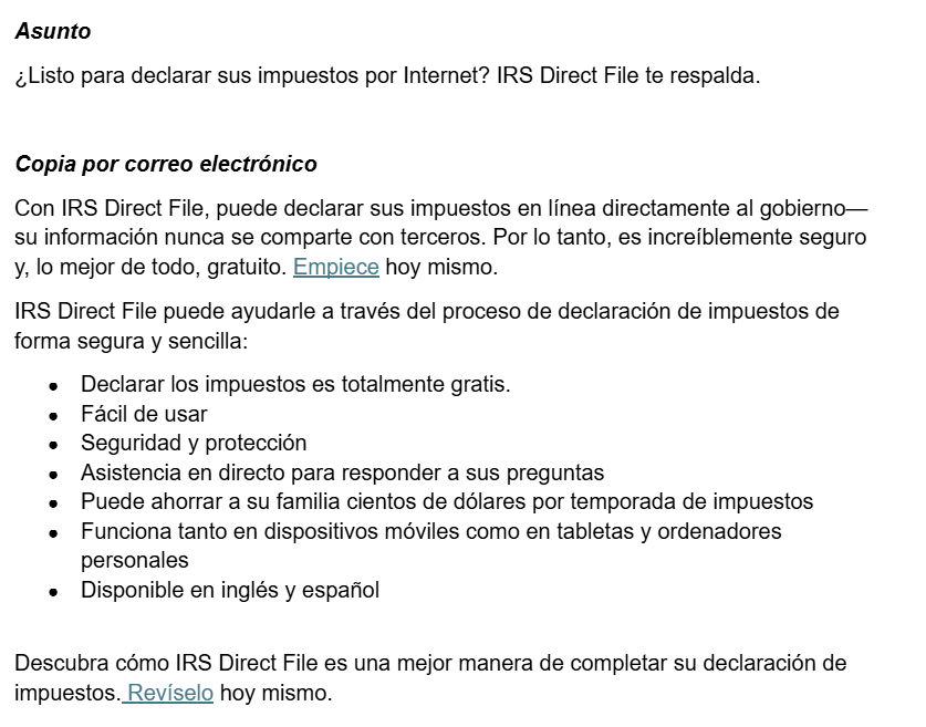 Una manera segura de presentar sus impuestos.