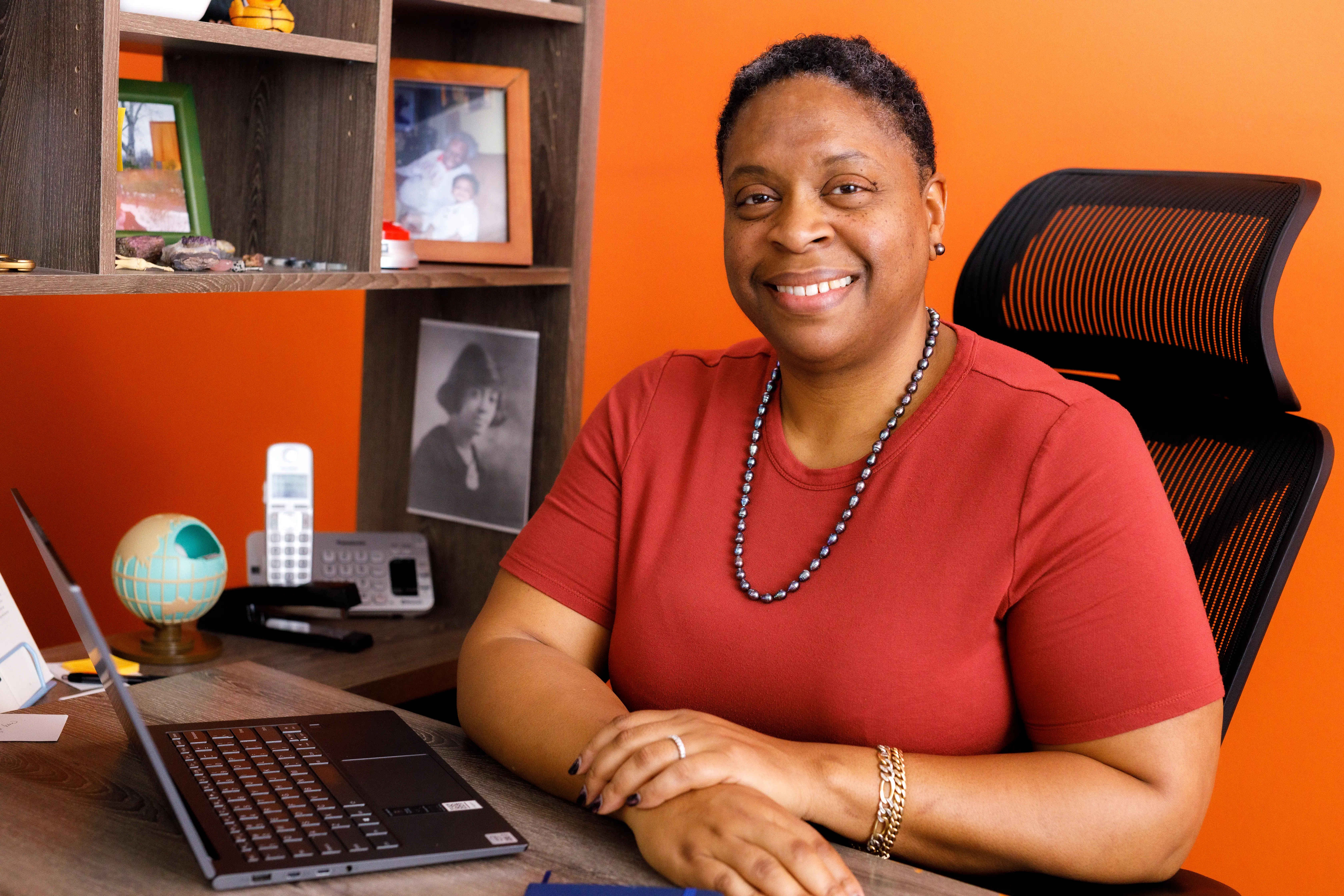 Business woman at desk